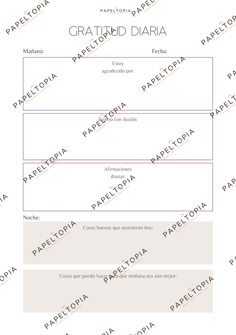 Planner de Manifestación Imprimible — PapelTopía