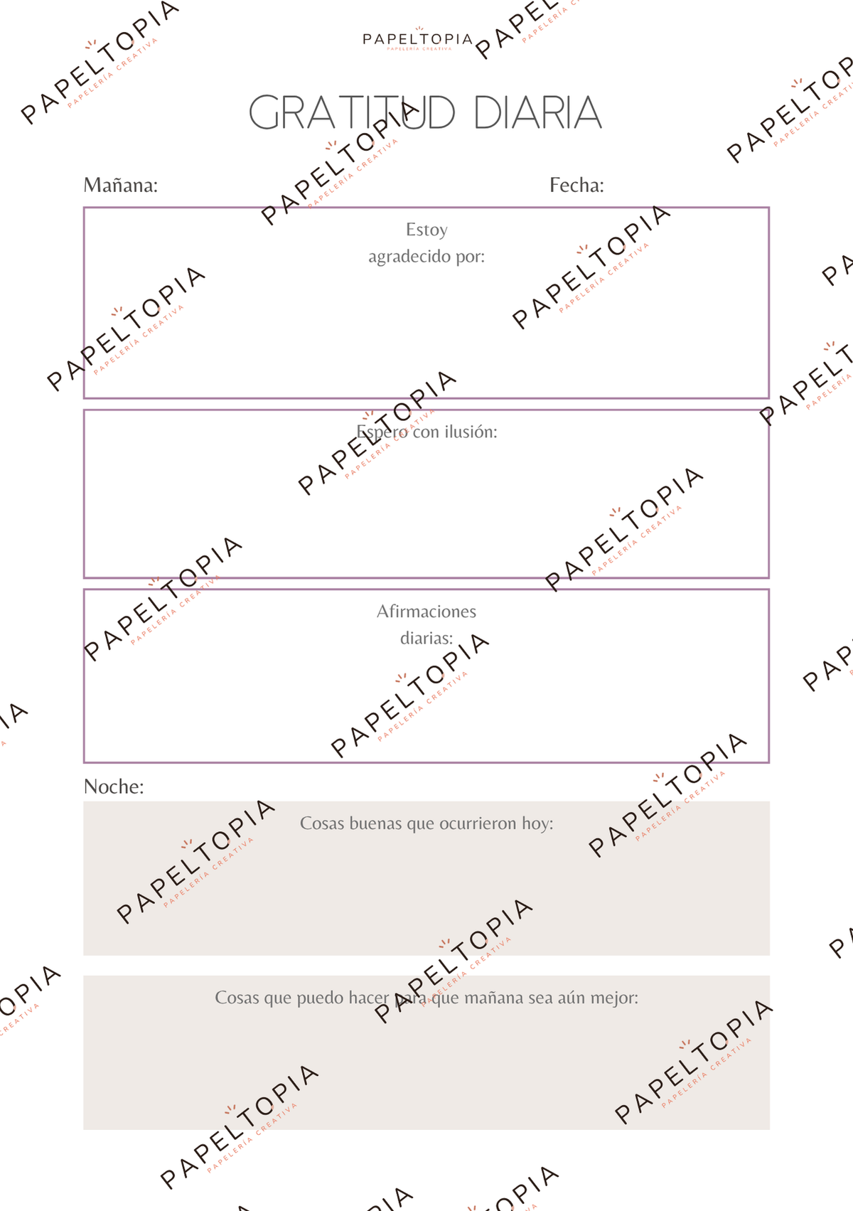 Planner de Manifestación Imprimible — PapelTopía