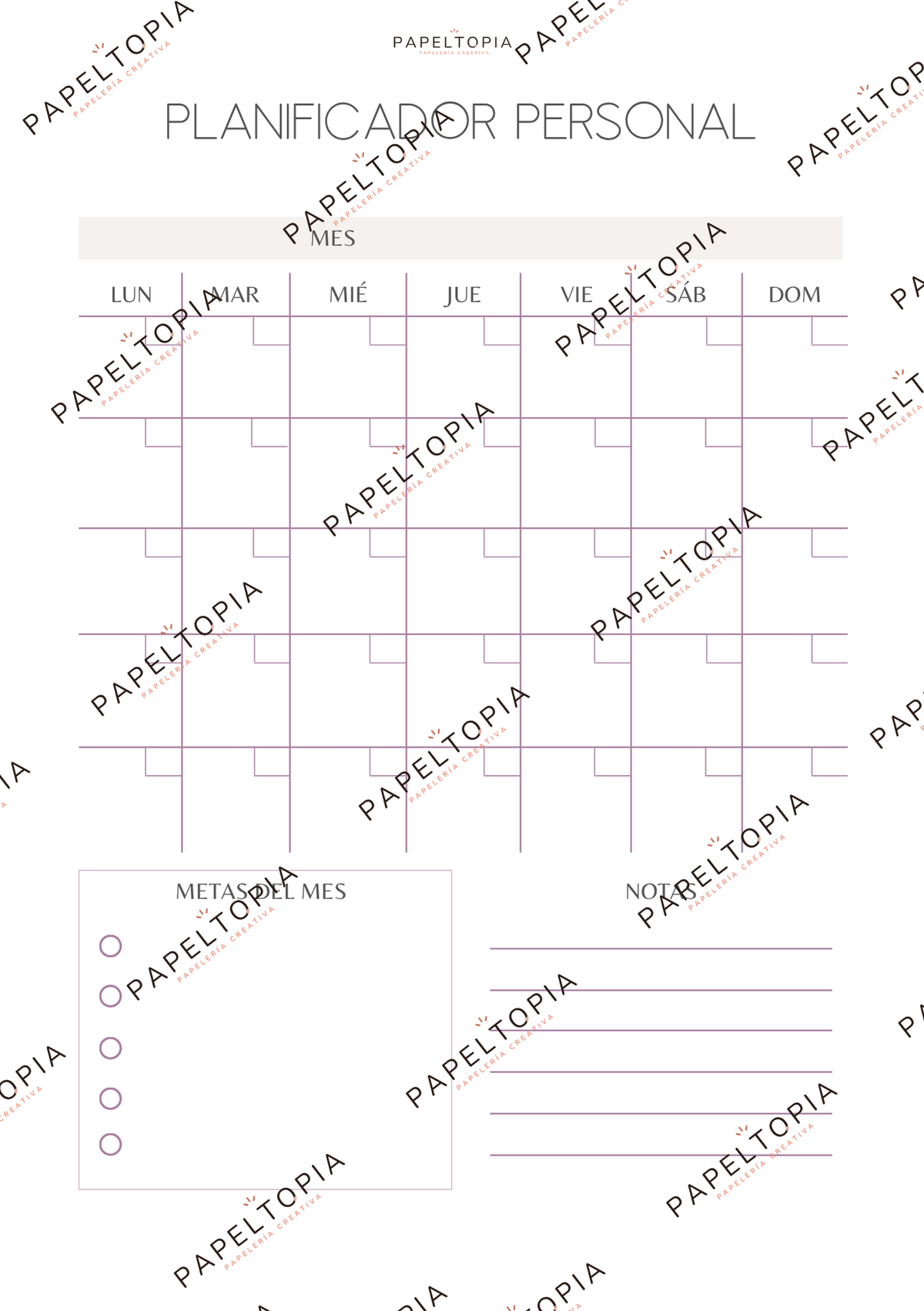 Planner de Manifestación Imprimible — PapelTopía