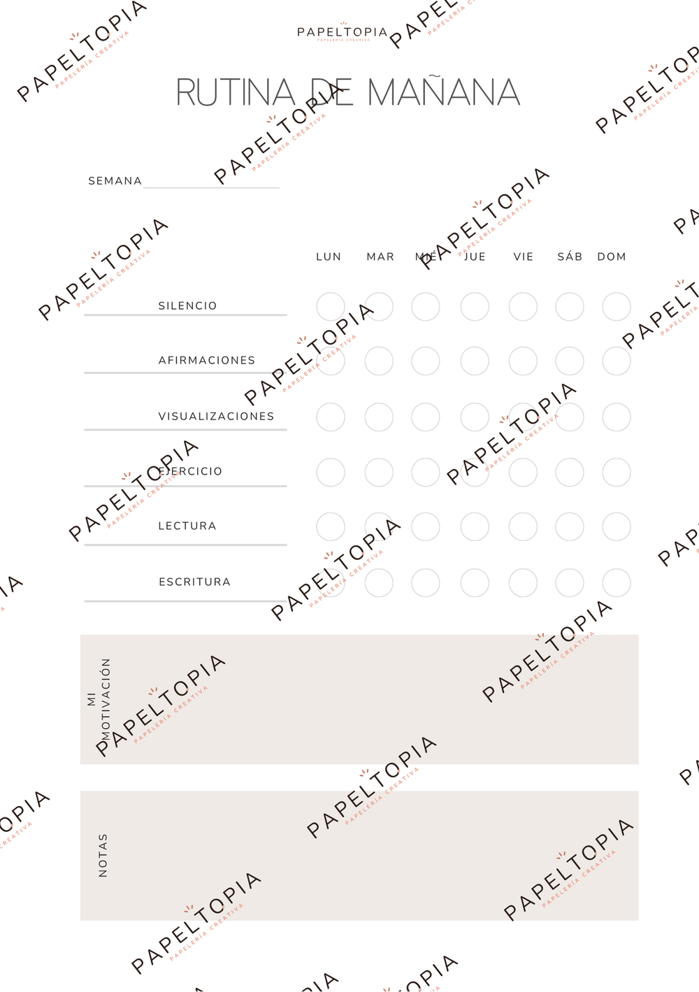 Planner de Manifestación Imprimible — PapelTopía