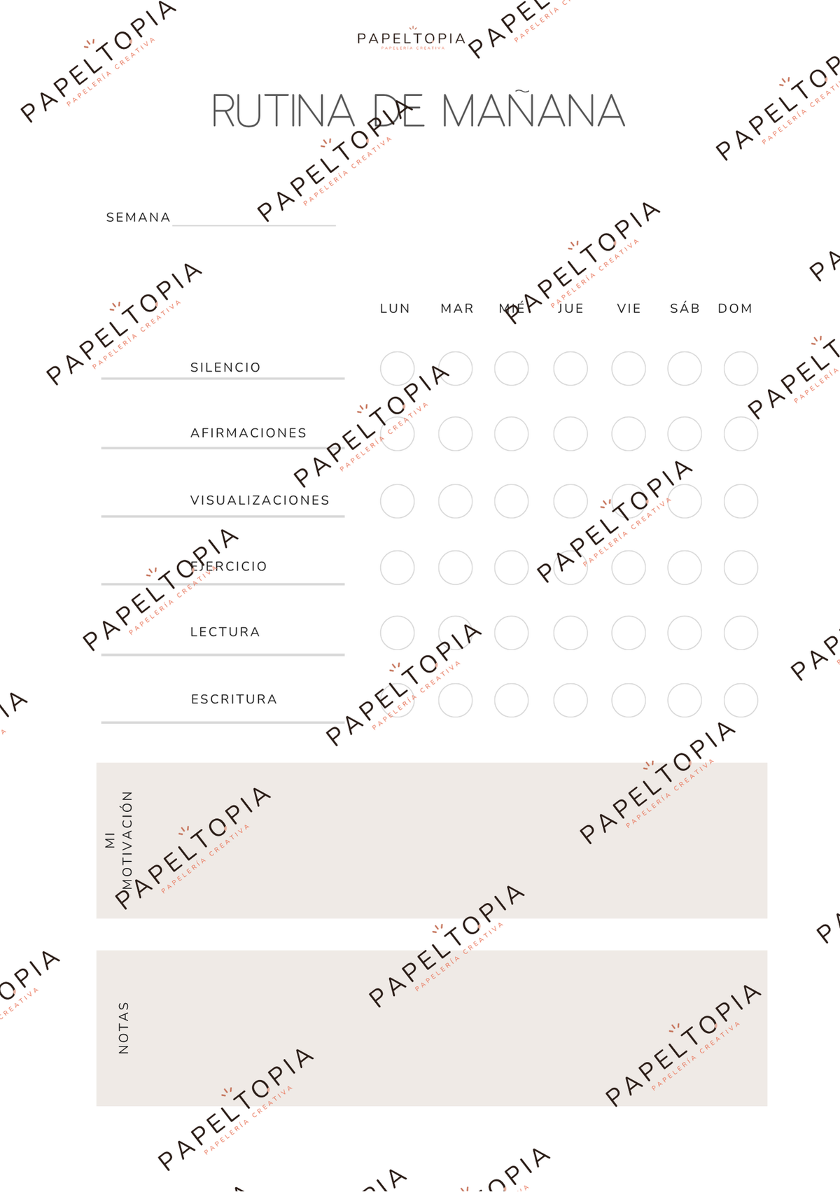 Planner de Manifestación Imprimible — PapelTopía